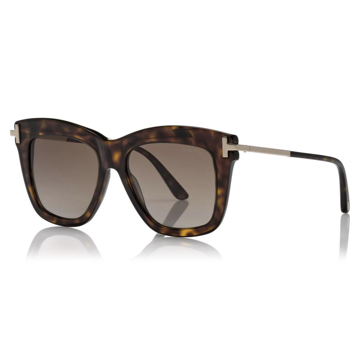 Tom Ford Dasha FT0822 52H Sunglasses Havana Frame Brown Polarized Lenses 52mm - Frame: Havana, Lens: Brown