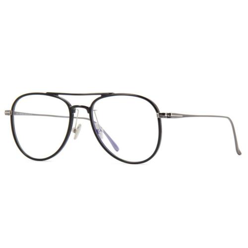 Tom Ford FT5666-B 001 Eyeglasses Shiny Black Frame 52mm