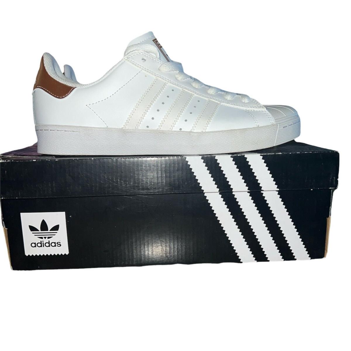 Adidas Mens Superstar Vulc Adv BB8611 White Lace Up Skateboarding Shoes Size 7