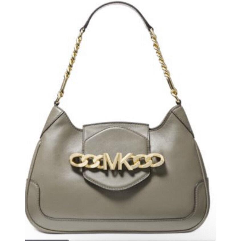 Michael Kors Wythe Leather Convertible Shoulder Bag Dusty Sage Handbag Tote