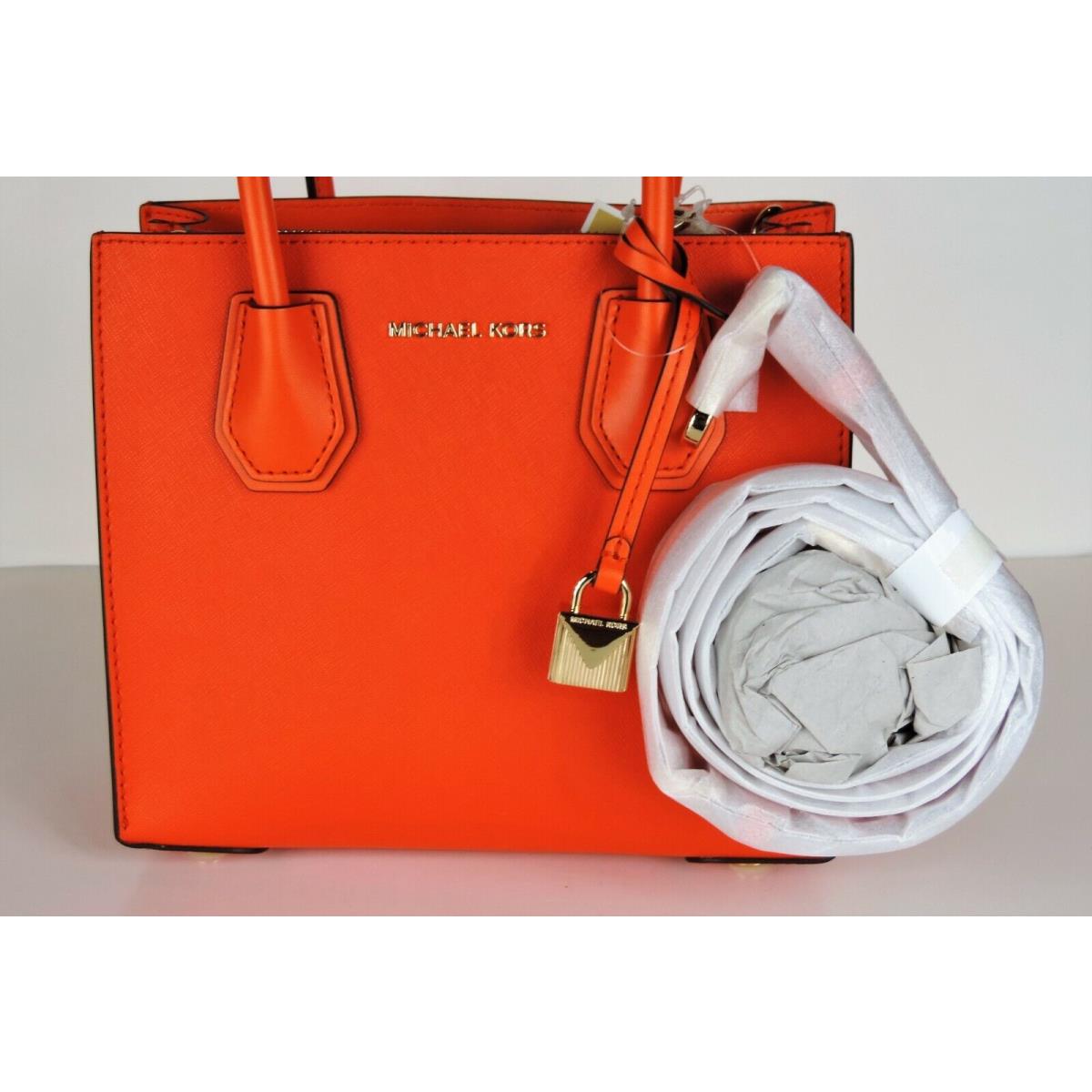 Michael Kors Mercer Small Leather Messenger Clementine Orange Bag - Michael  Kors bag - 191935071002 | Fash Brands