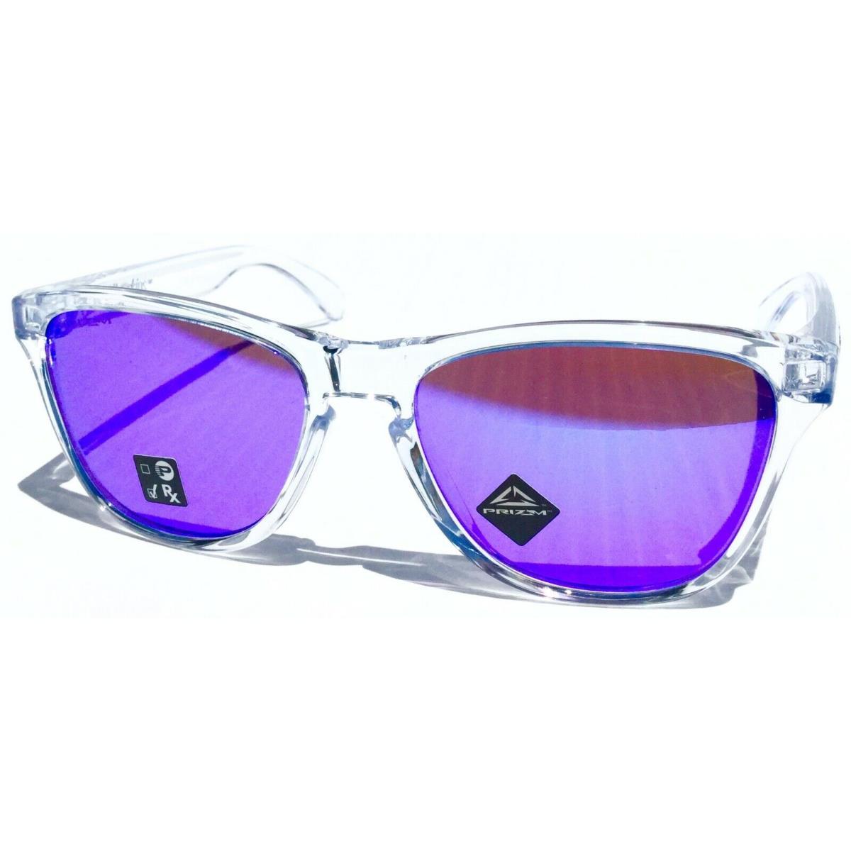Oakley Frogskins Clear Crystal Youth Violet Prizm Iridium Sunglass J9006-14