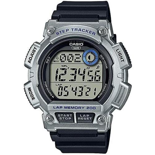 Casio Men`s Quartz Sports Black Plastic Strap Digital Watch WS-2100H-1A2VCF - Dial: Gray, Band: Black