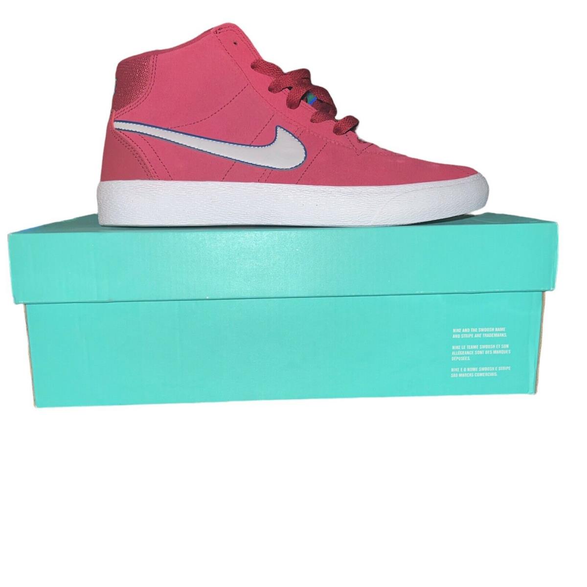 Nike Womens Sb Bruin Hi 923112 600 Red Gray Lace Up Skateboarding Shoes Size 8