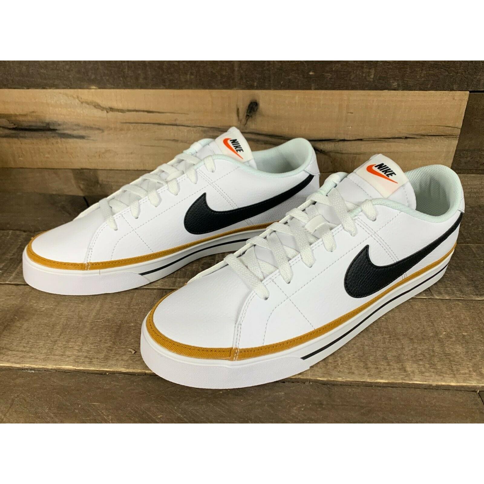 nike court legacy white black desert ochre