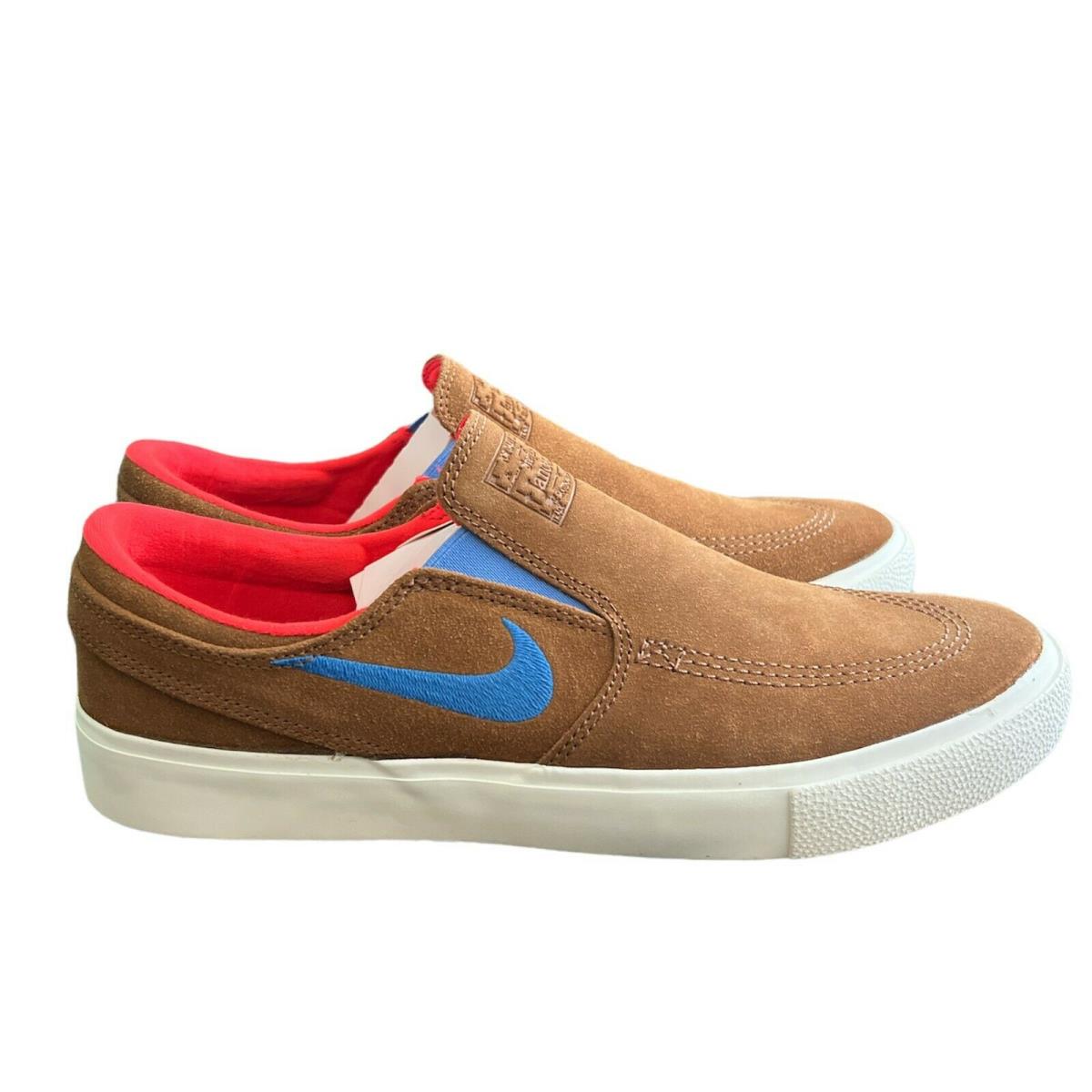 tan nike slip on shoes