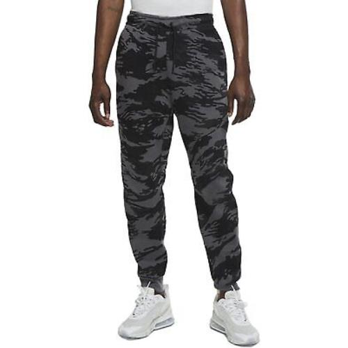 Nike Sportswear Tech Fleece Gray Camo Men`s Printed Joggers Pant Size S