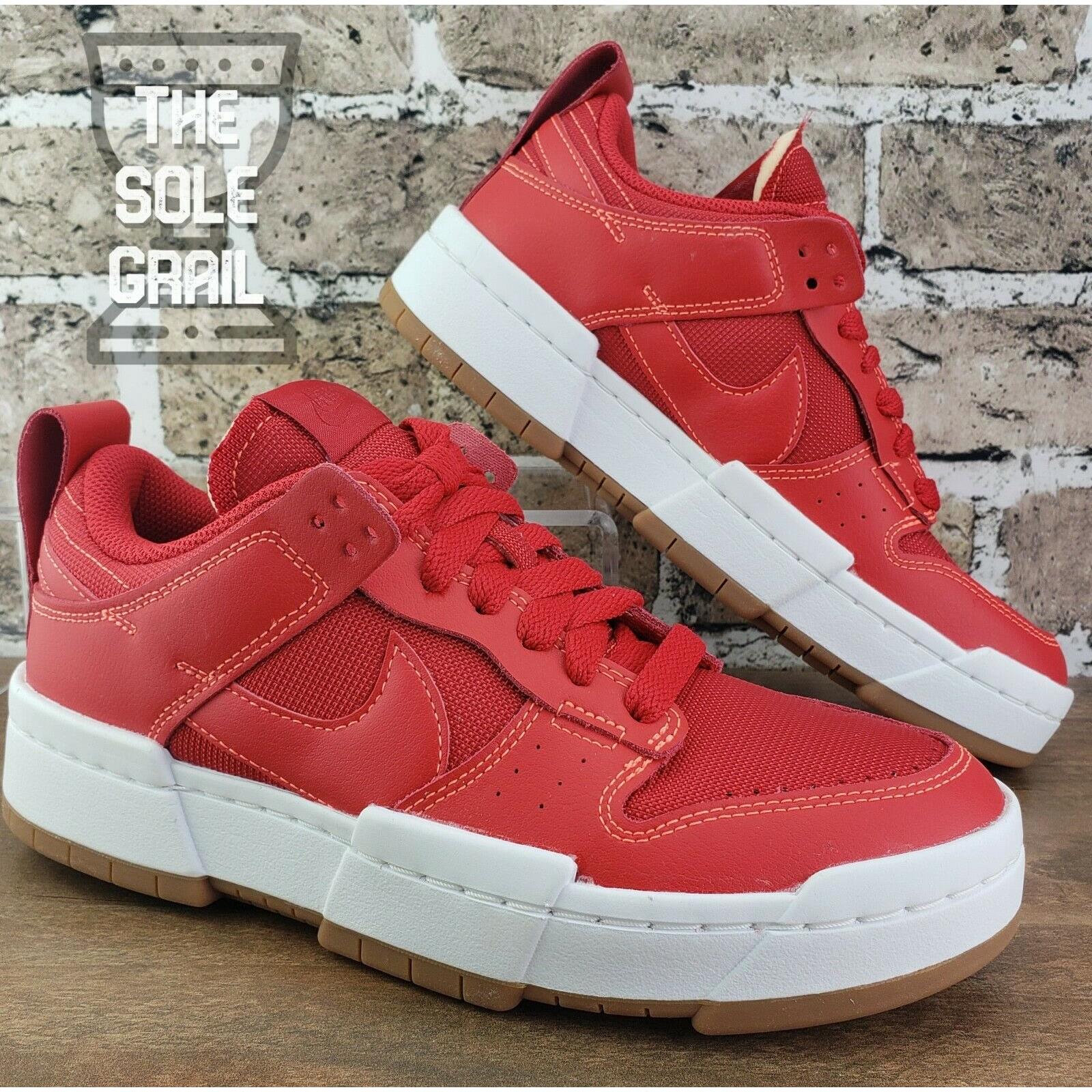 nike dunk distort sneakers in red