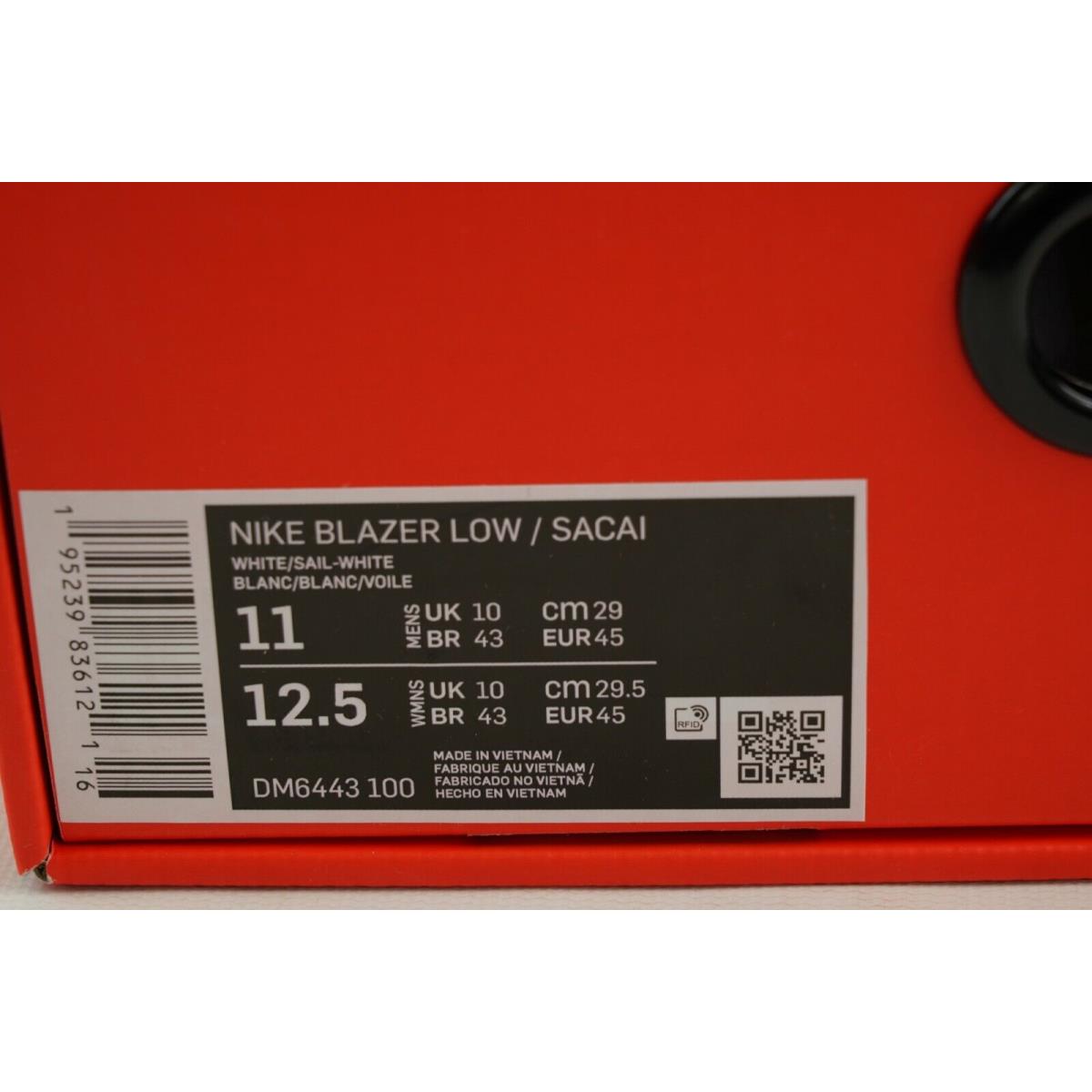 Nike shoes Sacai Blazer - White 10
