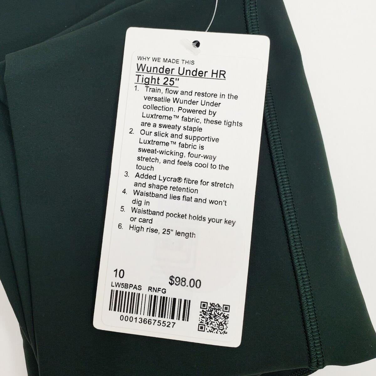 Lululemon Wunder Under High-rise Tight 25 Inseam Rainforest Green