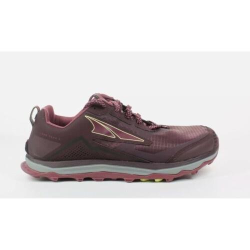 Altra Womens Lone Peak 5 Dark Port/light Rose Hiking Shoes Size 6 2481530
