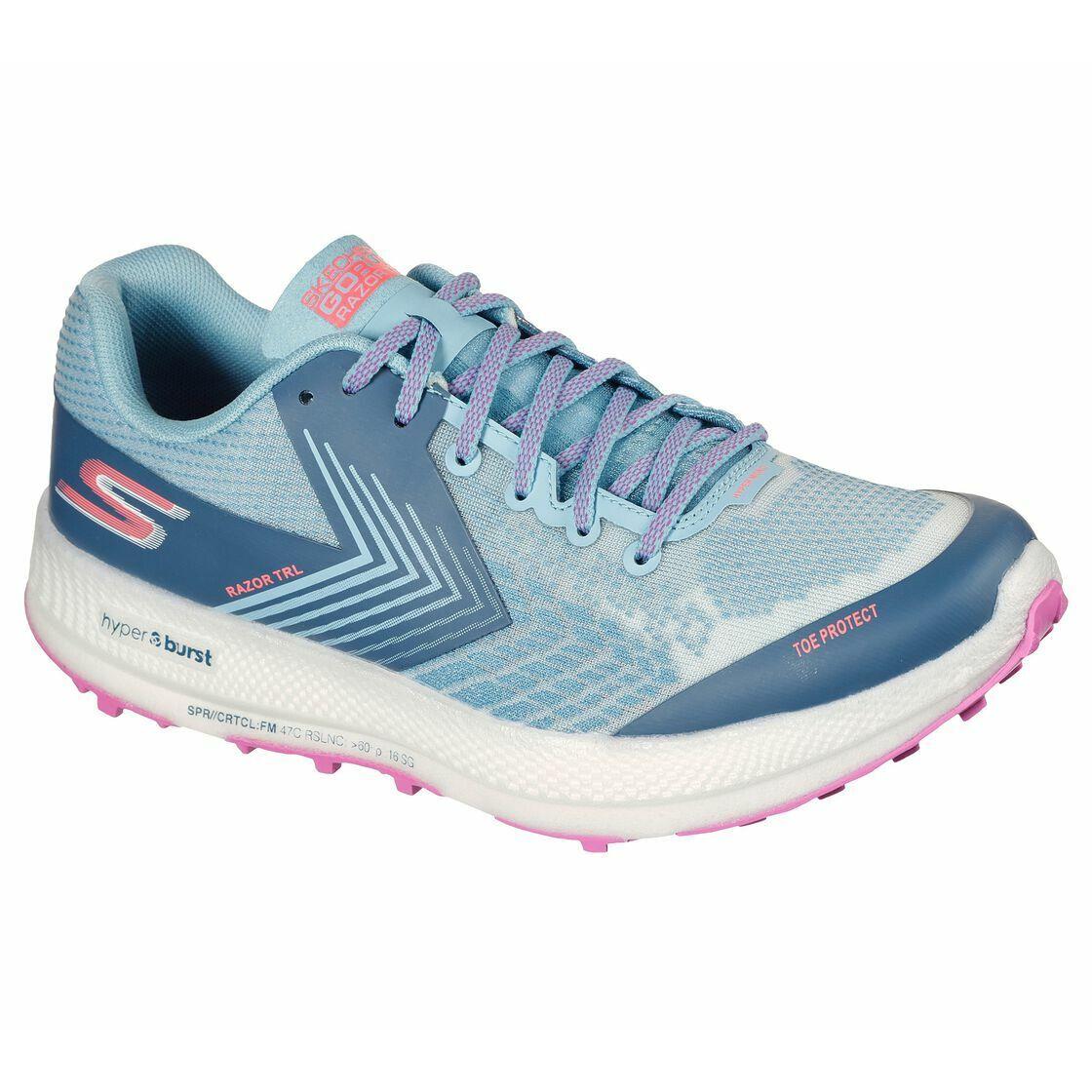 Skechers Women`s Go Run Razor Trail Blue Purple Running and Jogging Trail Shoes