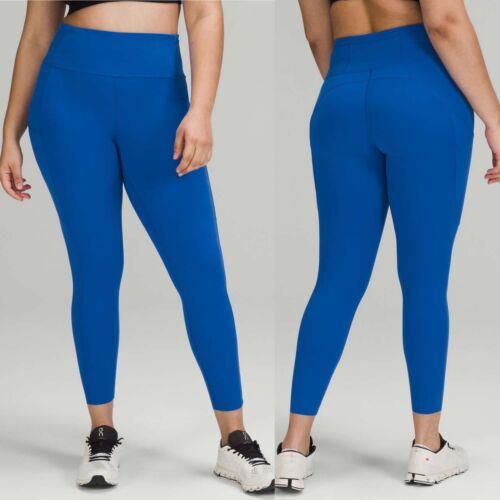 Lululemon High Rise Tight 25 Size 20 Nulux Blazer Blue Tone Running Gym Jogging