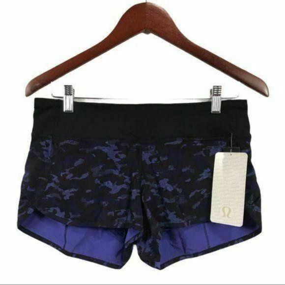 lululemon purple camo shorts