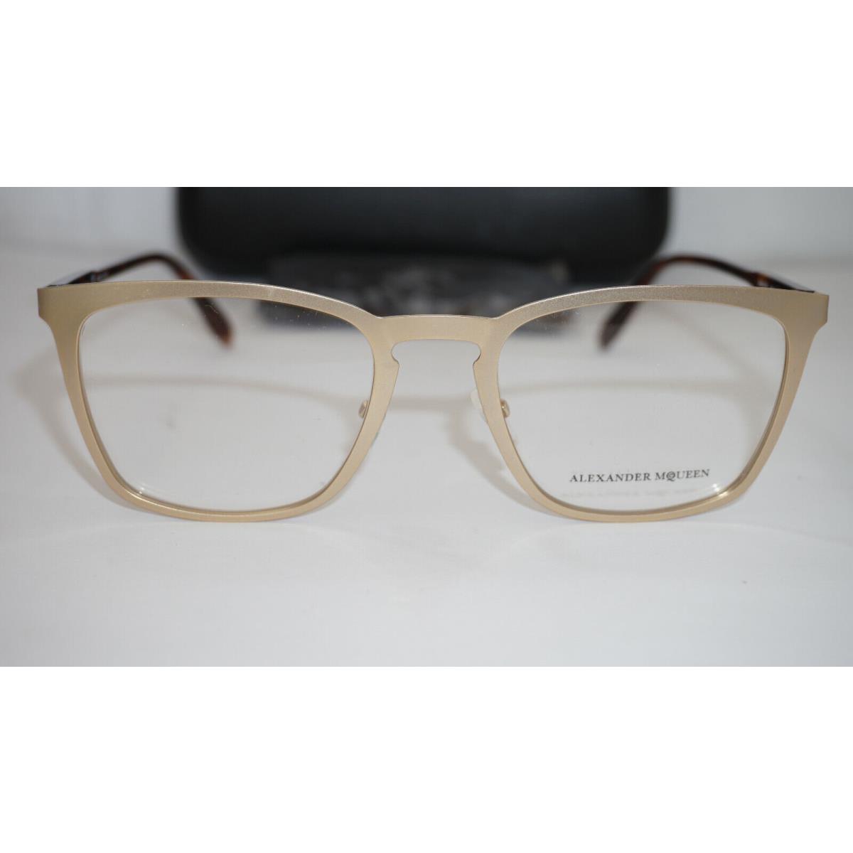 Alexander Mcqueen Eyeglasses Gold Havana AM167O 004 54 51 150