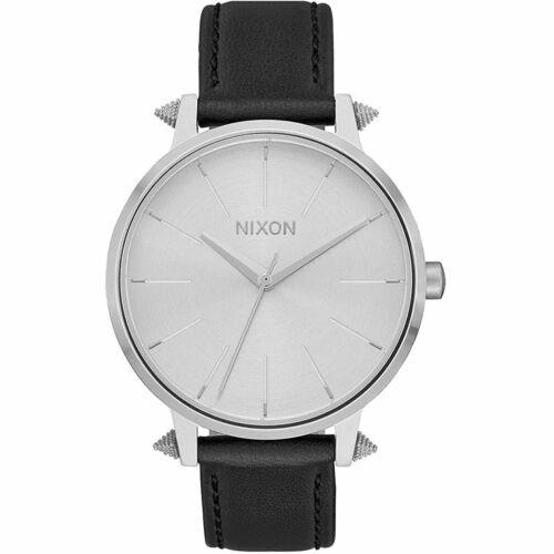 Nixon Women`s Watch Kensington Quartz Silver Dial Leather Strap SS Case A1083149