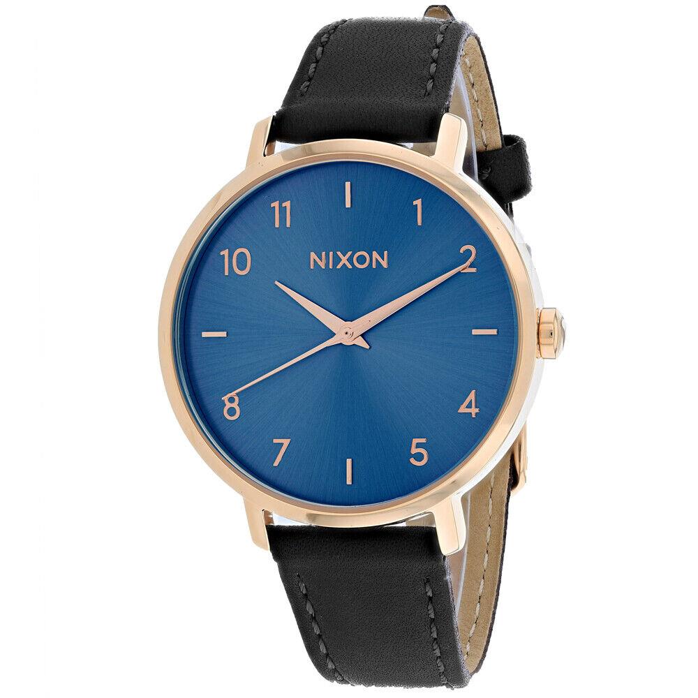 Nixon Women`s Arrow Leather Blue Watch - A1091-2763