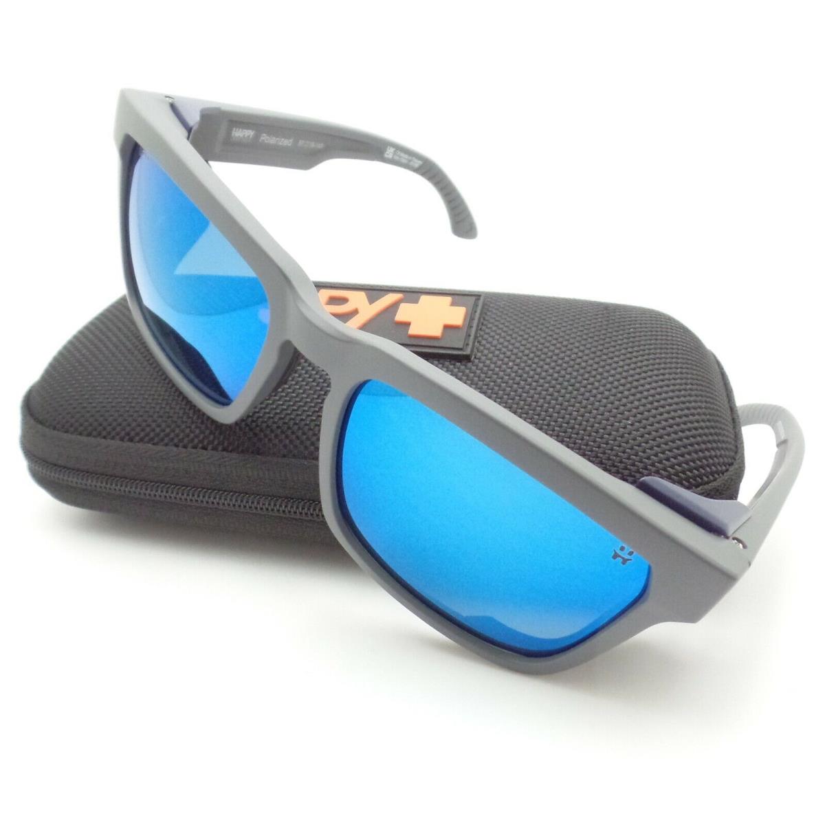 Spy Optics Helm Tech Matte Dark Grey Spectra Polarized Sunglasses - Frame: Matte Dark Gray, Lens: Happy Gray Blue Spectra