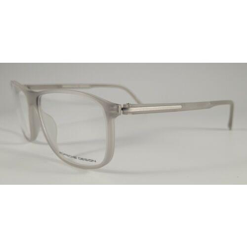 Porsche Eyeglasses P 8278 C Color 04322 Matte Grey Silver Square 58 Mens`s