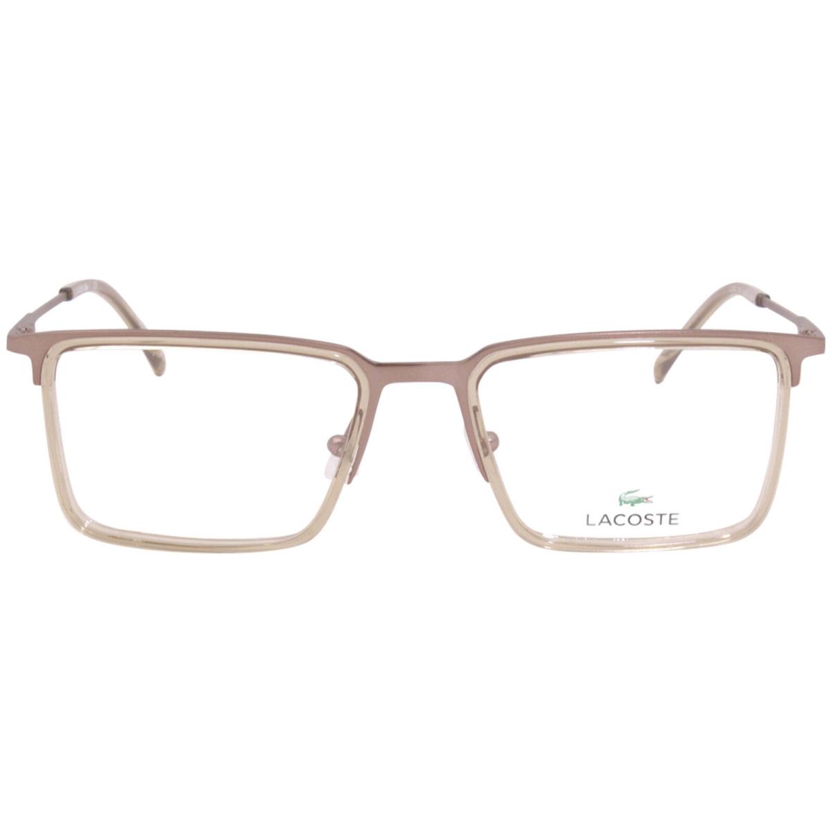 Lacoste L2263 705 Eyeglasses Men`s Copper Rectangular Optical Frame 54mm