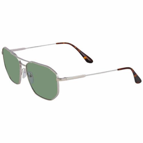 Prada Men`s Sunglasses Green Lens Silver Metal Full-rim Frame 64XS-1BC02D60