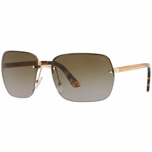 Prada Men`s Sunglasses Heritage Polarized Gray Gradient Brown Lens 63VS-ZVN6E162