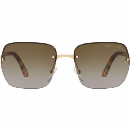 Prada sunglasses  - Rose Gold Frame, Polarized Gray Gradient Brown Lens