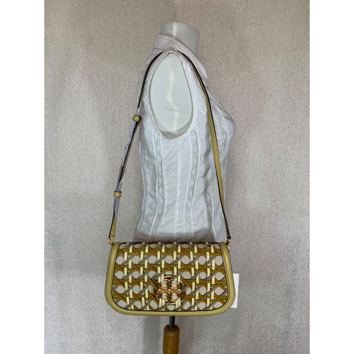 Tory Burch Cornbread Miller Basket Weave Convertible Bag/clutch