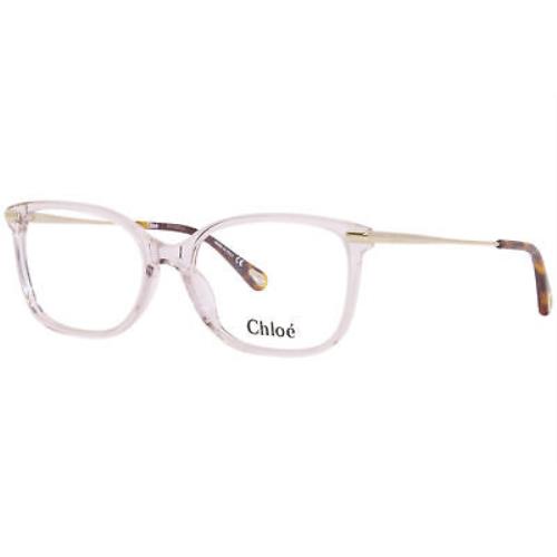 Chloe CH0059O 011 Eyeglasses Women`s Clear/gold Full Rim Rectangle Shape 54mm