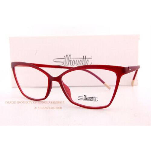 Silhouette Eyeglass Frames Eos View 1597 3030 Dark Red 54mm For Women