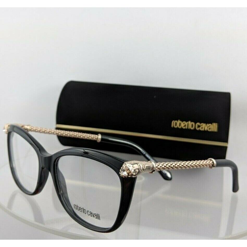 Roberto Cavalli eyeglasses  - Black & Gold Frame, Clear Lens 0