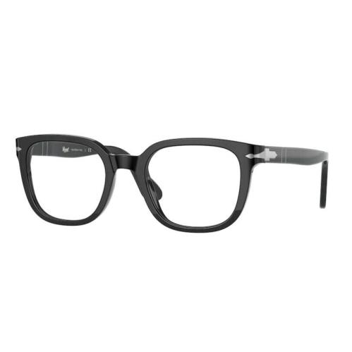 Persol 0PO3263V 95 Black/ Silver Square Unisex Eyeglasses