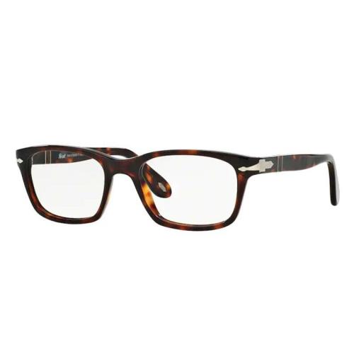 Persol 0PO3012V 24 Brown Havana/ Silver Square Men`s Eyeglasses
