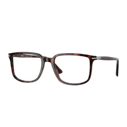 Persol 0PO3275V 24 Brown Havana/ Silver Rectangle Men`s Eyeglasses