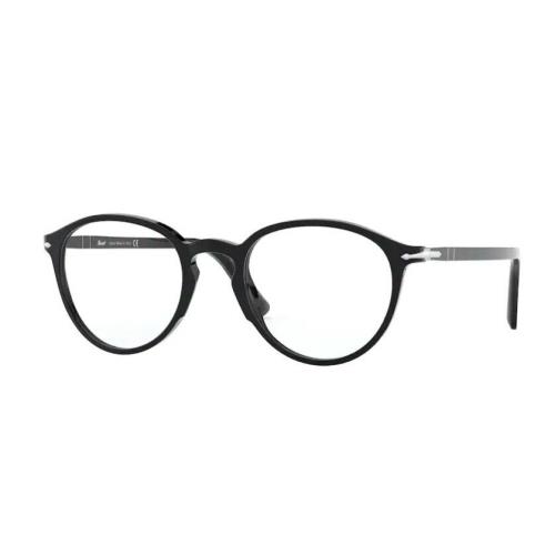 Persol 0PO3218V 95 Black/ Silver Unisex Eyeglasses