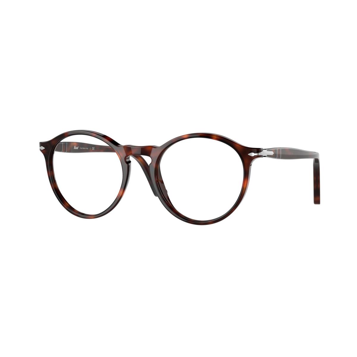 Persol PO3285V 24 Havana Demo Lens 50 mm Unisex Eyeglasses