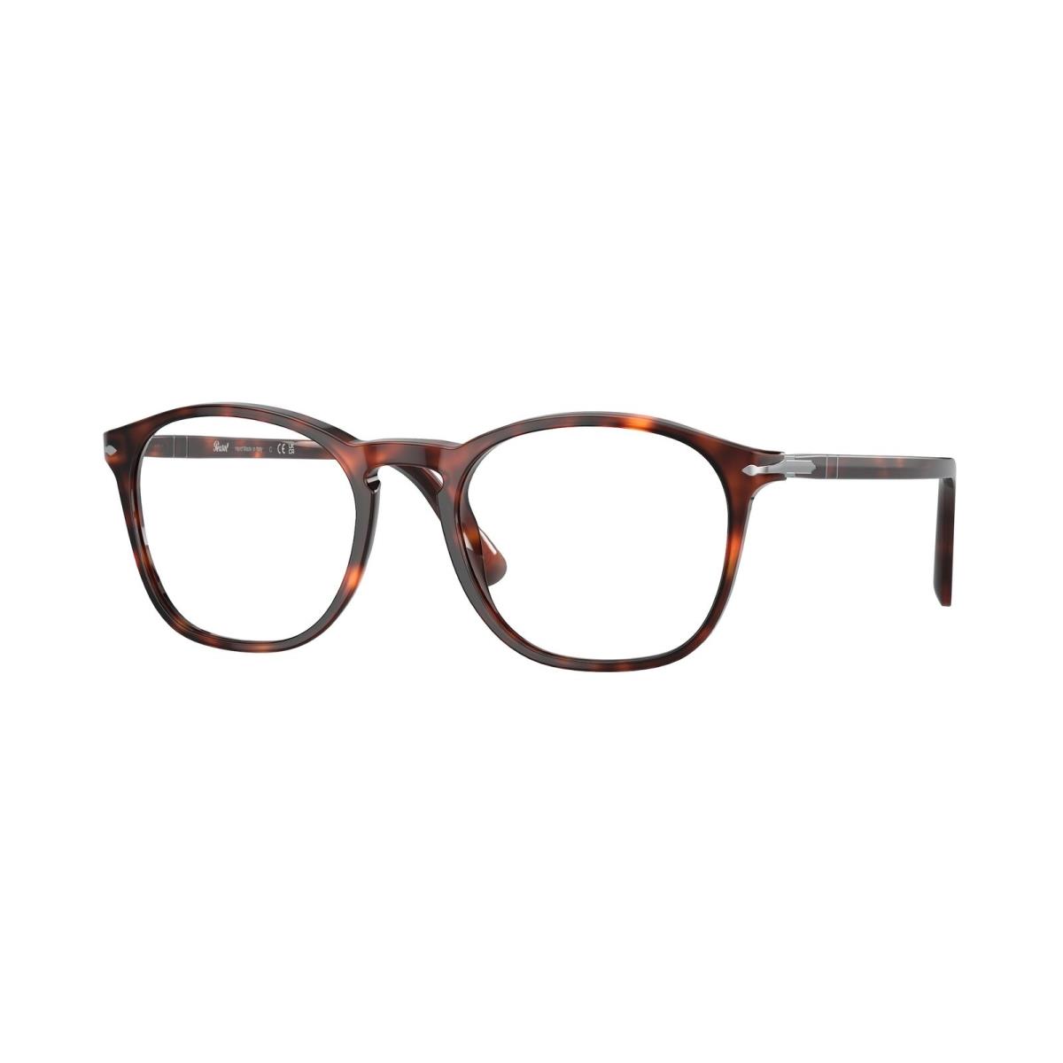 Persol PO3007VM 24 Havana Transparent 52 mm Men`s Eyeglasses