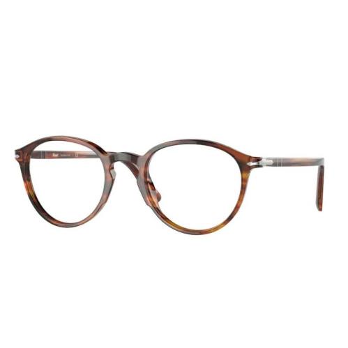 Persol 0PO3218V 1157 Striped Brown Havana/ Silver Unisex Eyeglasses