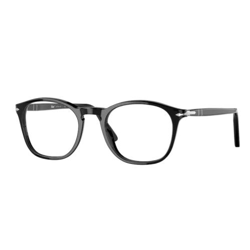 Persol 0PO3007V 1154 Black/ Silver Square Men`s Eyeglasses