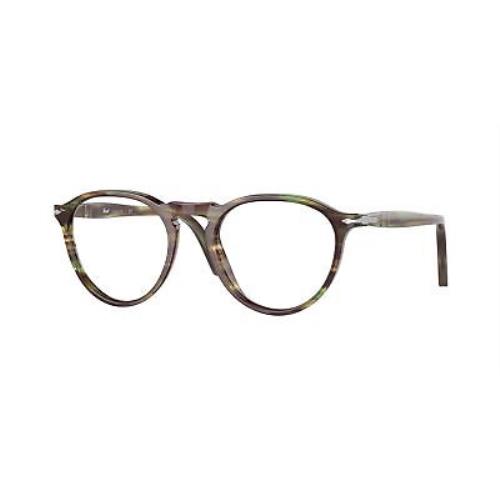 Persol PO3286V 1156 Phantos Striped Green Demo Lens 47 mm Men`s Eyeglasses