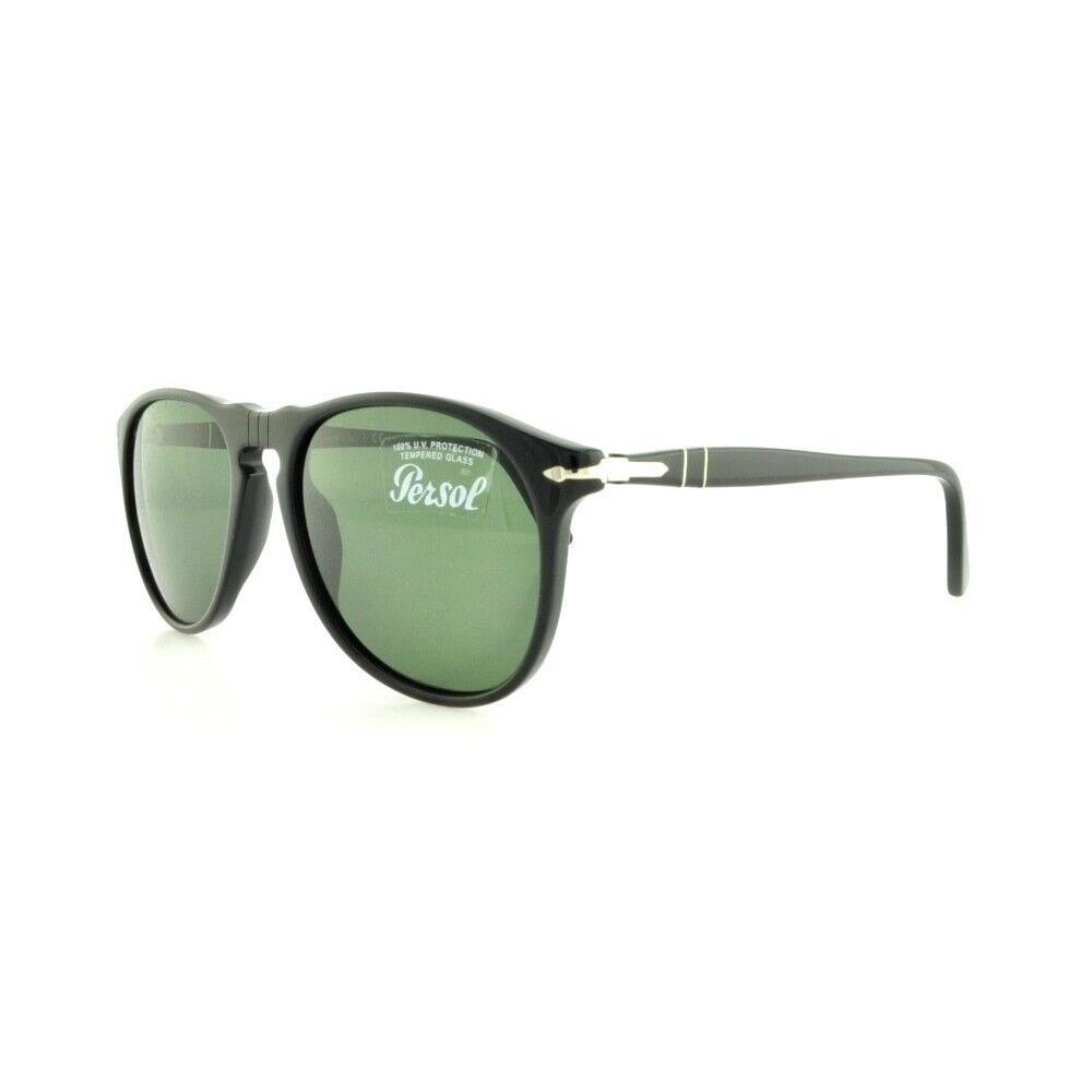 Persol PO9649S 95/31 Sunglasses Black Frame Green Lenses 52mm