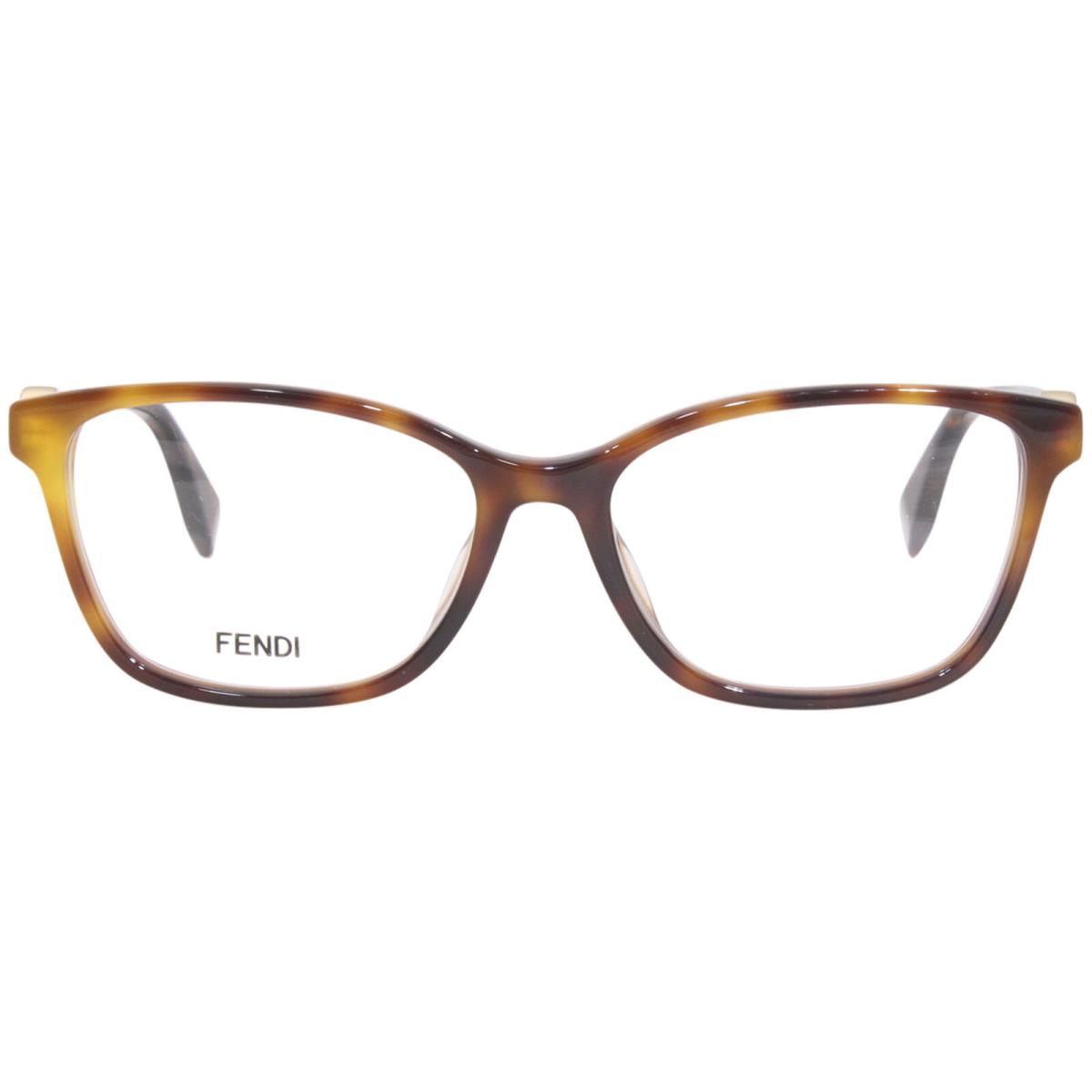 Fendi FF0363/F 086 Eyeglasses Frame Women`s Havana/gold Full Rim Cat Eye 53mm