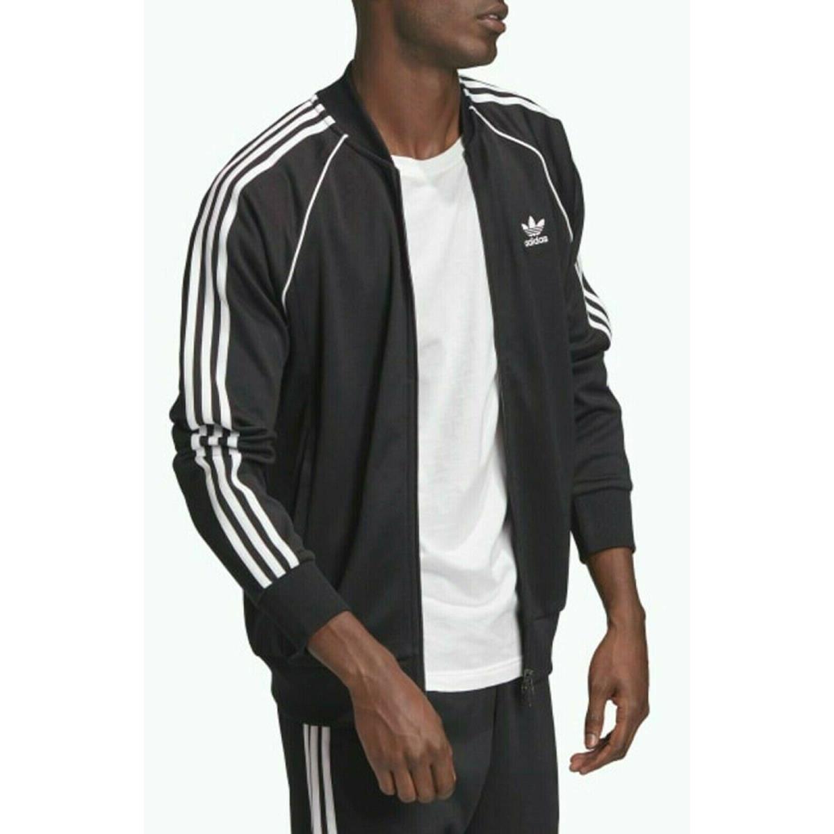 adidas sst track jacket mens black