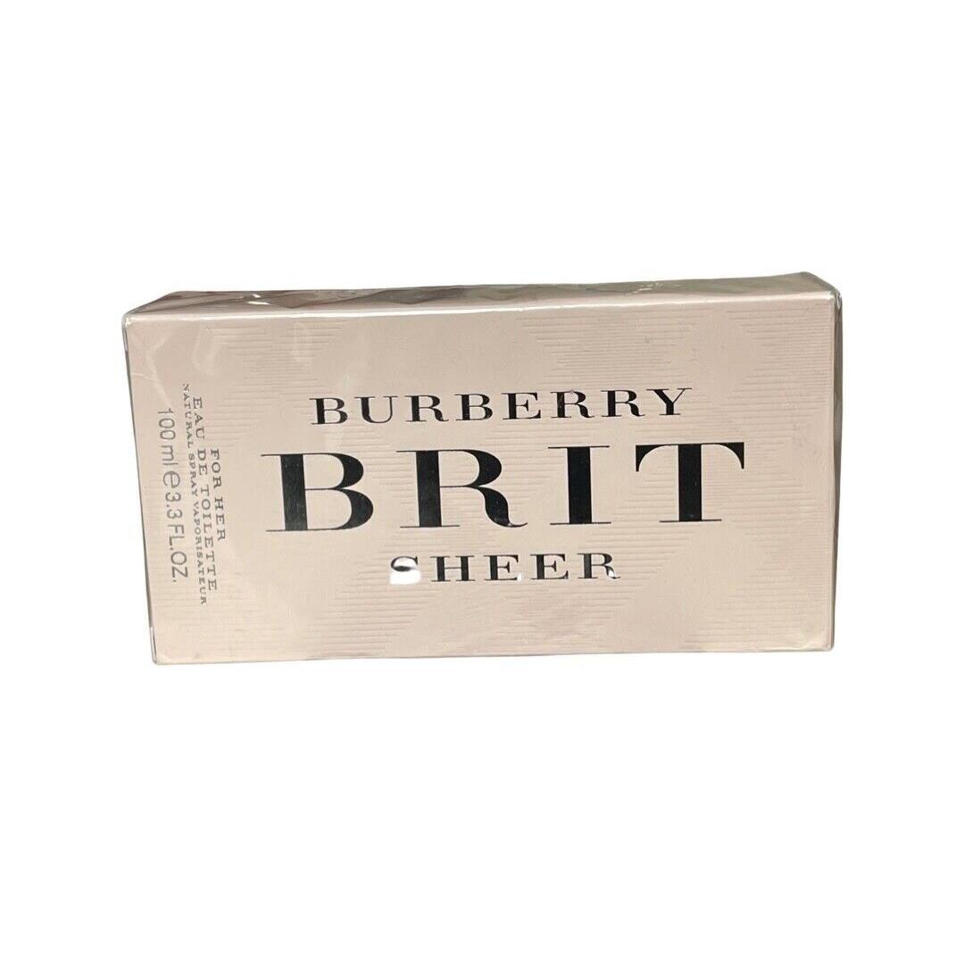 Burberry Brit Sheer For Her 3.3 Fl.oz 100 ML Edt Spray IN Box