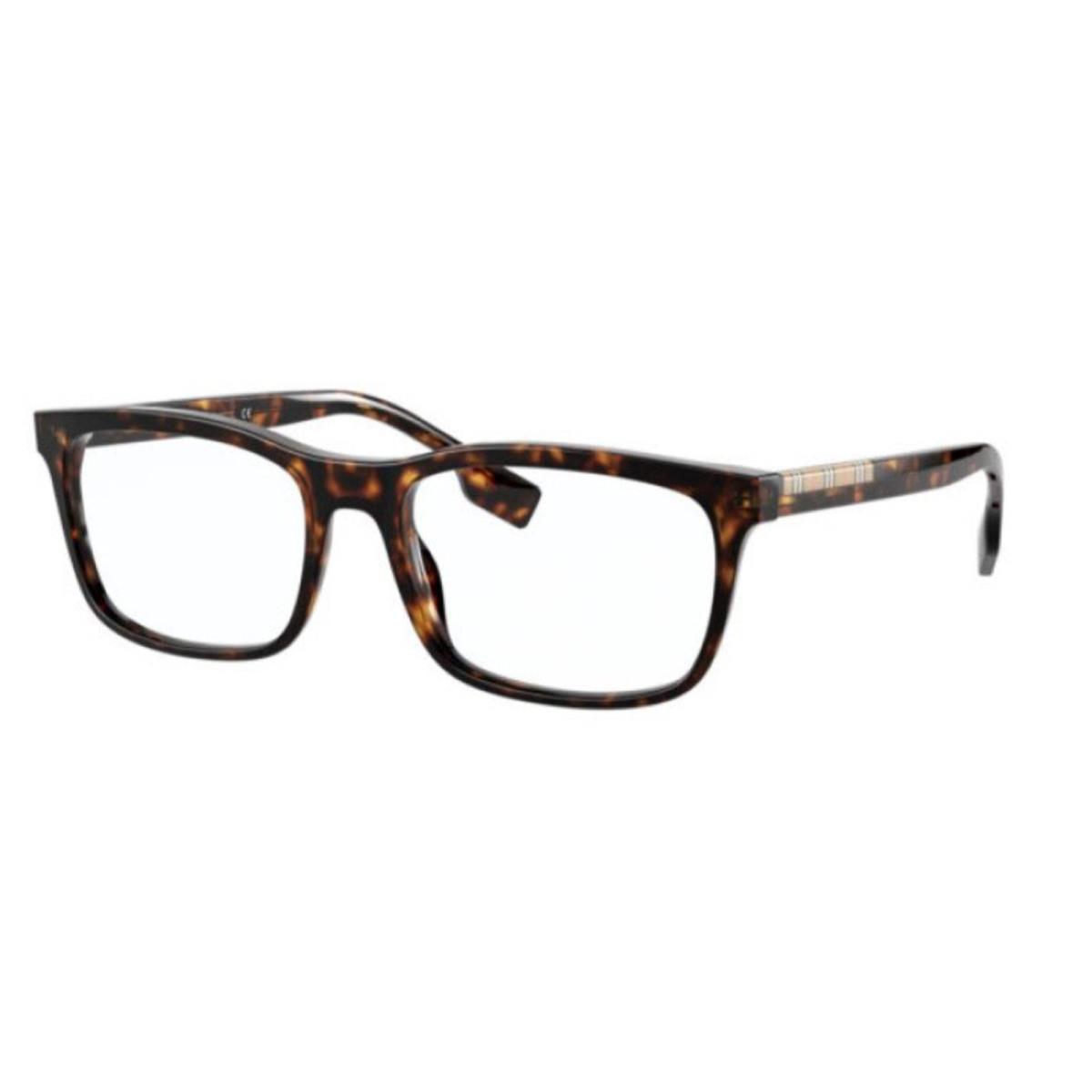 Burberry Eyeglasses B 2334 3002 55-18 Tortoise Frames w/ Plaid Design Hinges