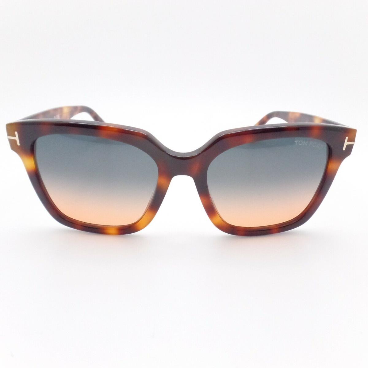 Tom Ford sunglasses Selby - Havana Frame, Blue Teal Peach Fade Lens 0