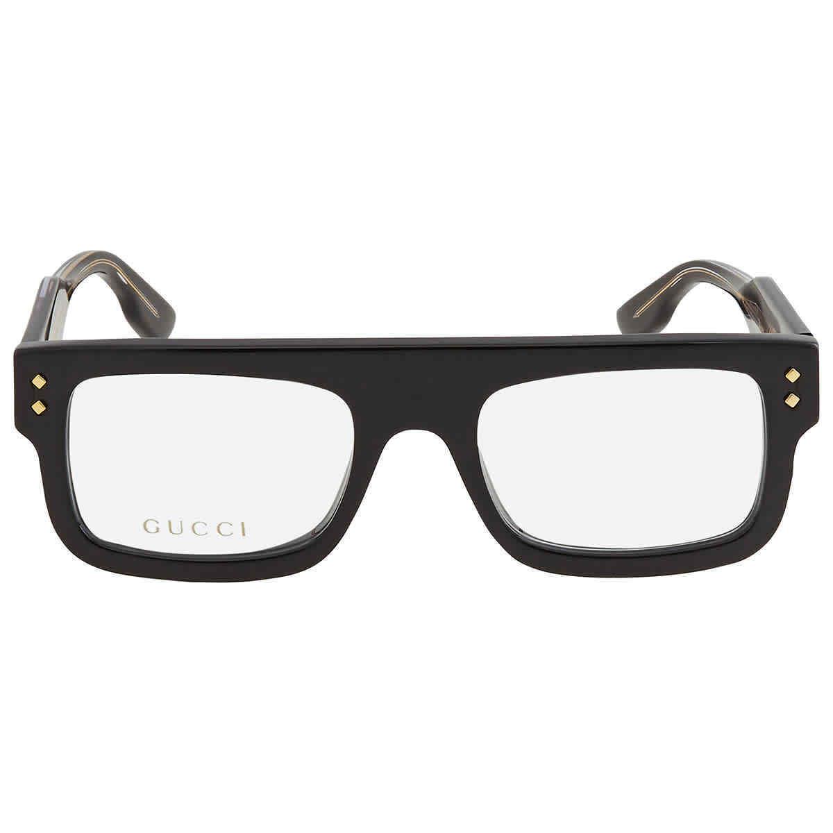 Gucci Demo Rectangular Men`s Eyeglasses GG1085O 001 52 GG1085O 001 52