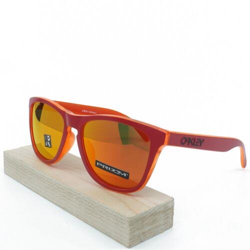 OO9245-72 Mens Oakley Frogskins A Sunglasses - Matte Red/prizm Ruby - Red Frame, Red Lens