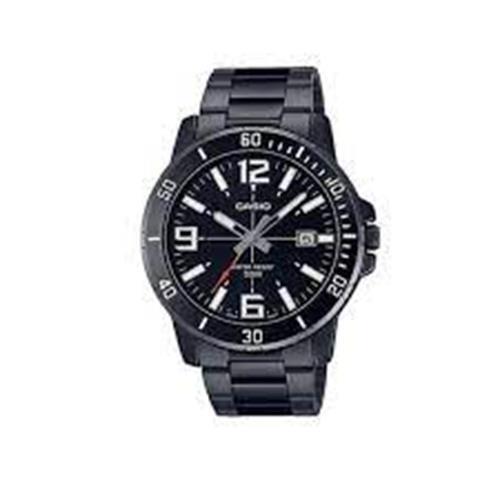 Casio General MTP-VD01B-1BVUDF Black Stainless Steel Men`s Analog Watch