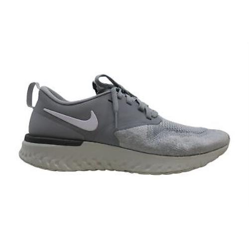 Nike Womens Odyssey React 2 Flyknit Low Top Lace Up Running Grey Size 8.0 - Wolf Grey/White-Platinum Tint